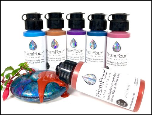 .NEW Frosted Berry, PrizmPour 8oz Bottle Acrylic Metallic Paint