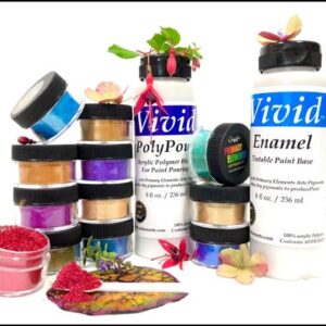 .Primary Colors 12-PC Primary Elements 15ml Jars Includes (1) 8oz. Bottle PolyPour and (1) 8oz. Bottle Vivid Enamel *Perfect colors for beginners*