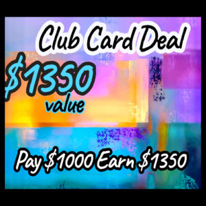 .$1350 Club Card | Spend $1000 |  EARN $1350 Value | 35% Bonus