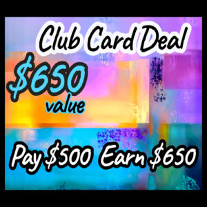 .$650 Club Card | Spend $500 |  EARN $650 Value | 30% Bonus