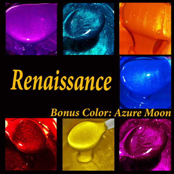 ..NEW Renaissance Primary Elements 30ml Jars, 6pc. set | Bonus Color Azure Moon ( back in stock)