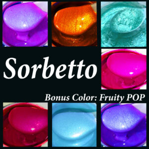 .  Sorbetto Primary Elements 30ml Jars, 6pc. set | Bonus Color Fruity Pop