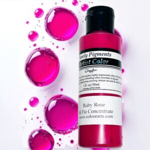 . Ruby Rose "Vibranz" 4 oz | Hi-Flo Color Concentrate | Fluid art| air brush, tinting, permanent washable colors.