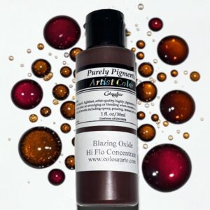. Blazing Oxide "Vibranz" 4 oz | Hi-Flo Color Concentrate | Fluid art| air brush, tinting, permanent washable colors.